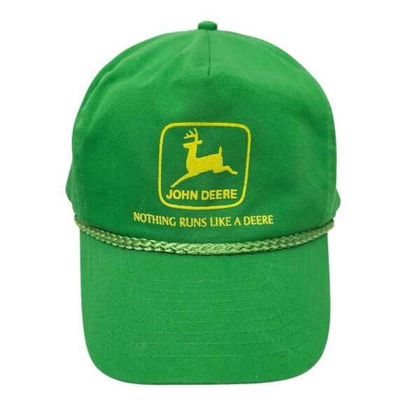 John Deere Braid Snapback Cap Trucker Baseball Hat Nothing Runs Like A Deere - Picture 14 of 14